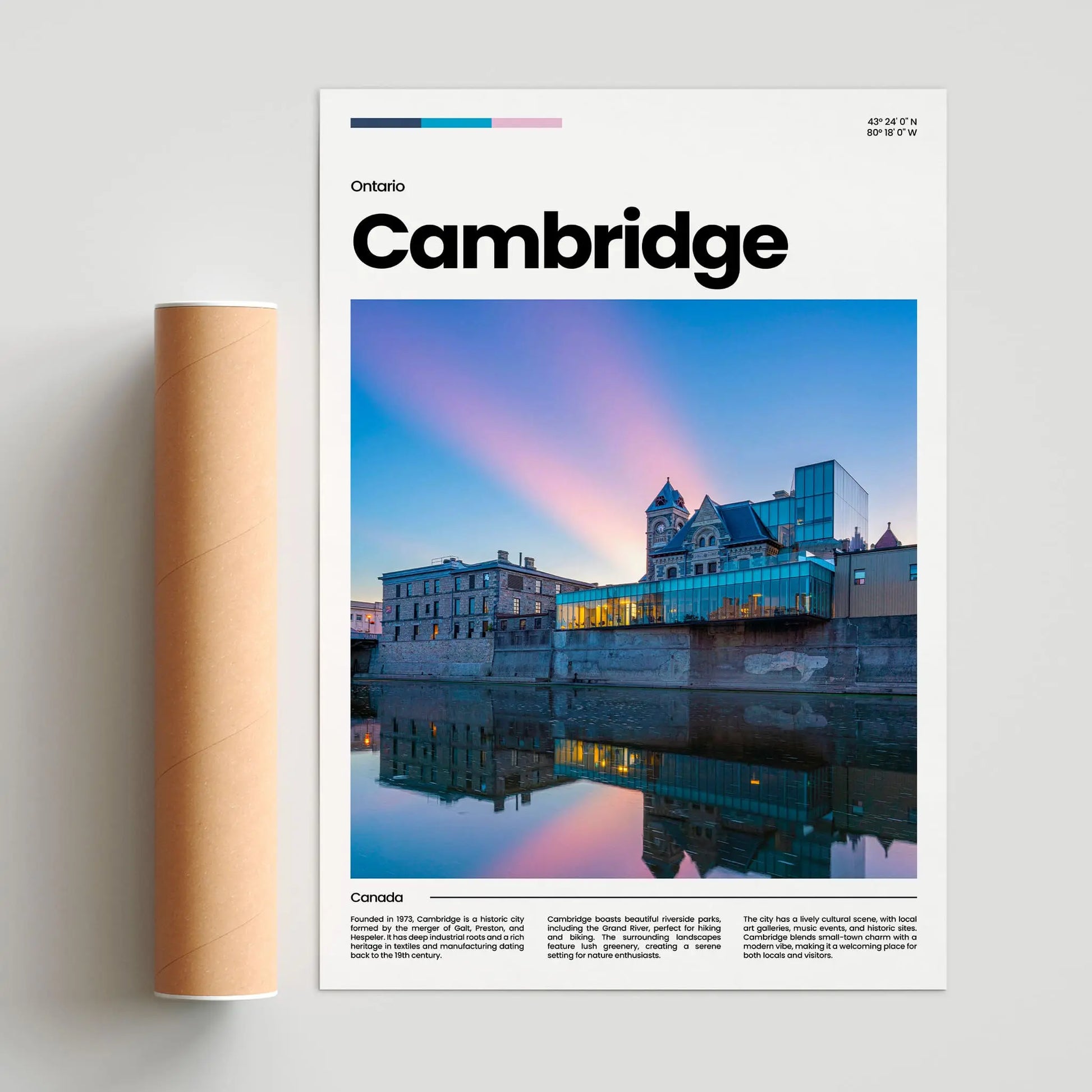 Cambridge Poster – Vintage Wall Art Print