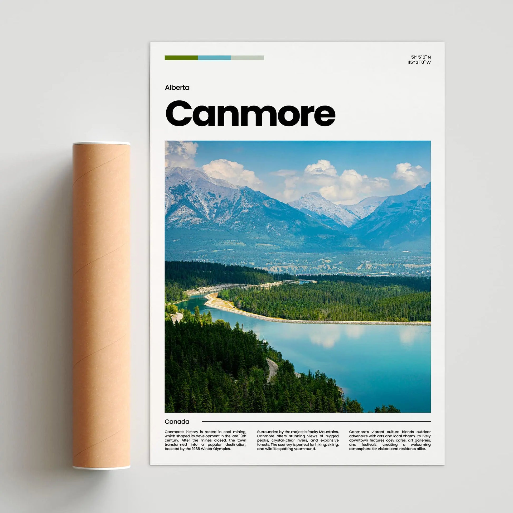 Canmore Poster – Vintage Wall Art Print