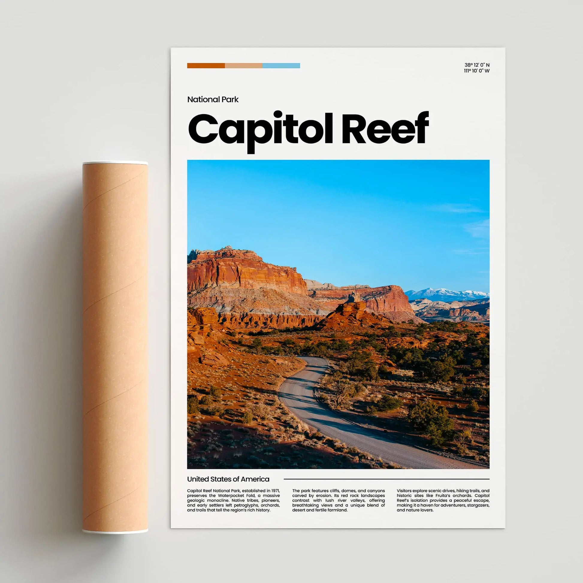 Capitol Reef Poster – Vintage Wall Art Print