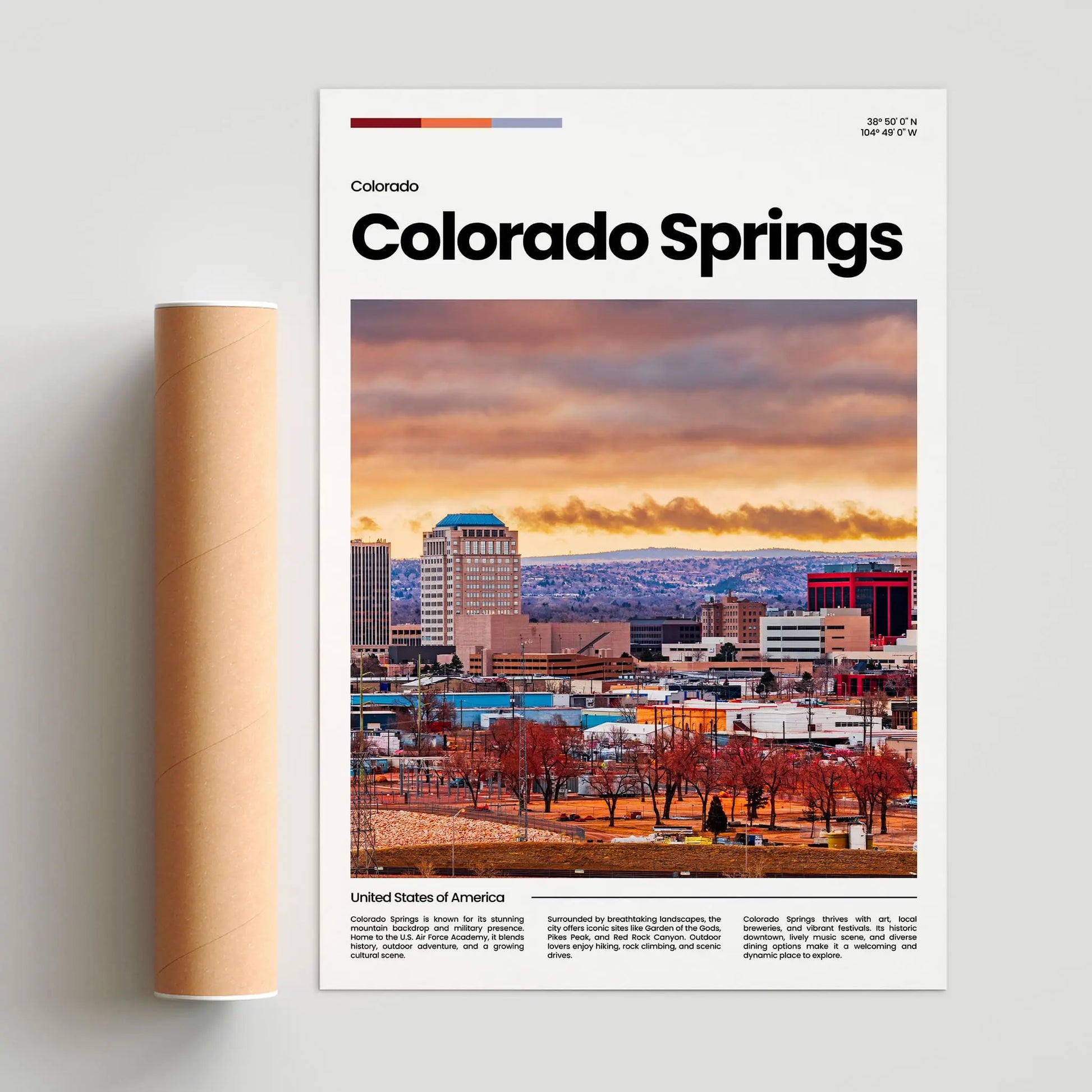 Colorado Springs Poster – Vintage Wall Art Print