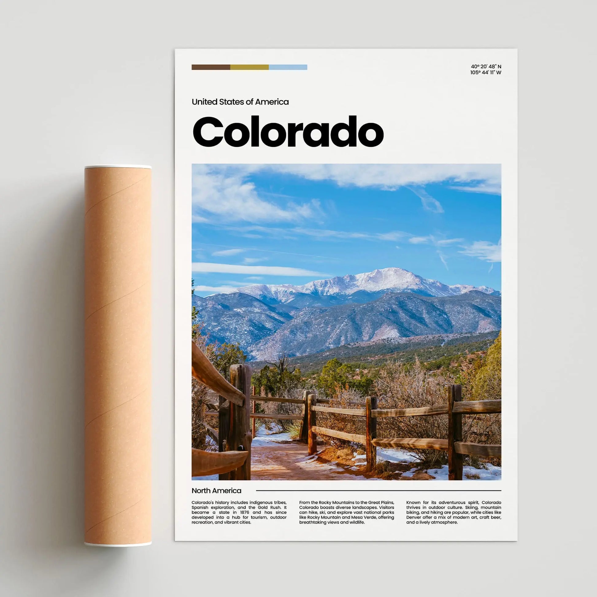 Colorado Poster – Vintage Wall Art Print