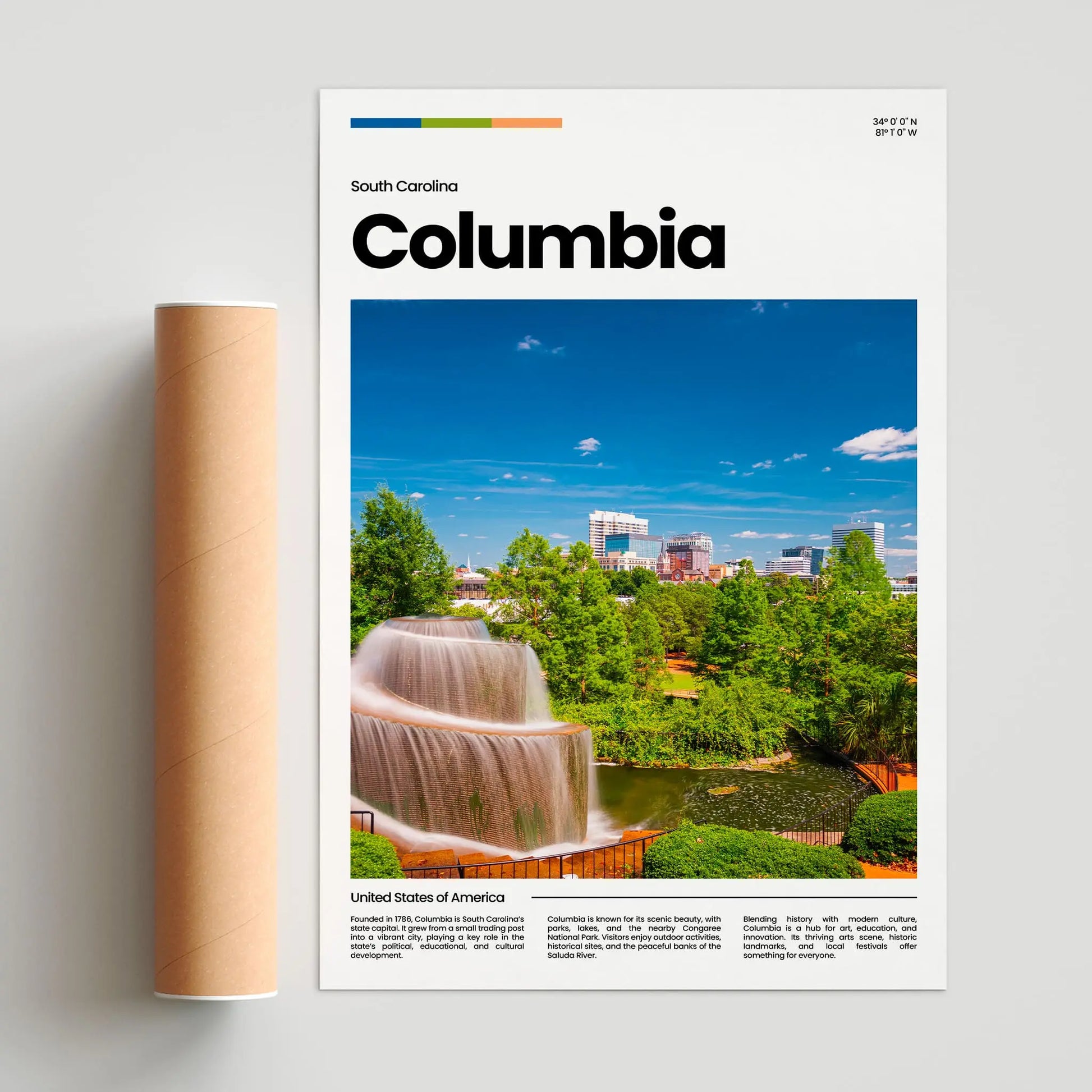 Columbia Poster – Vintage Wall Art Print
