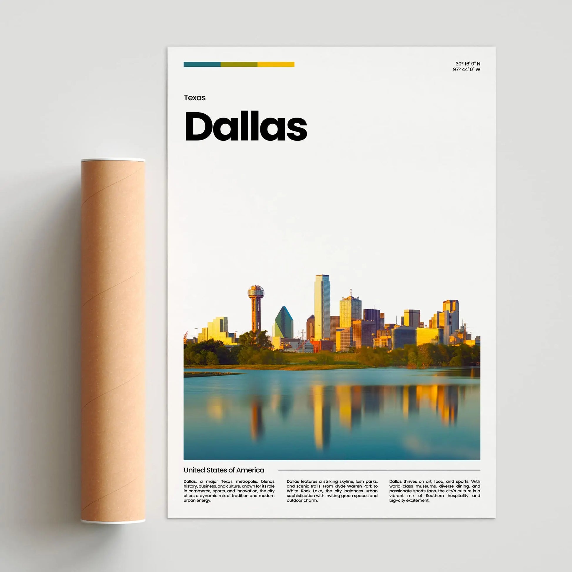 Dallas Poster – Vintage Wall Art Print