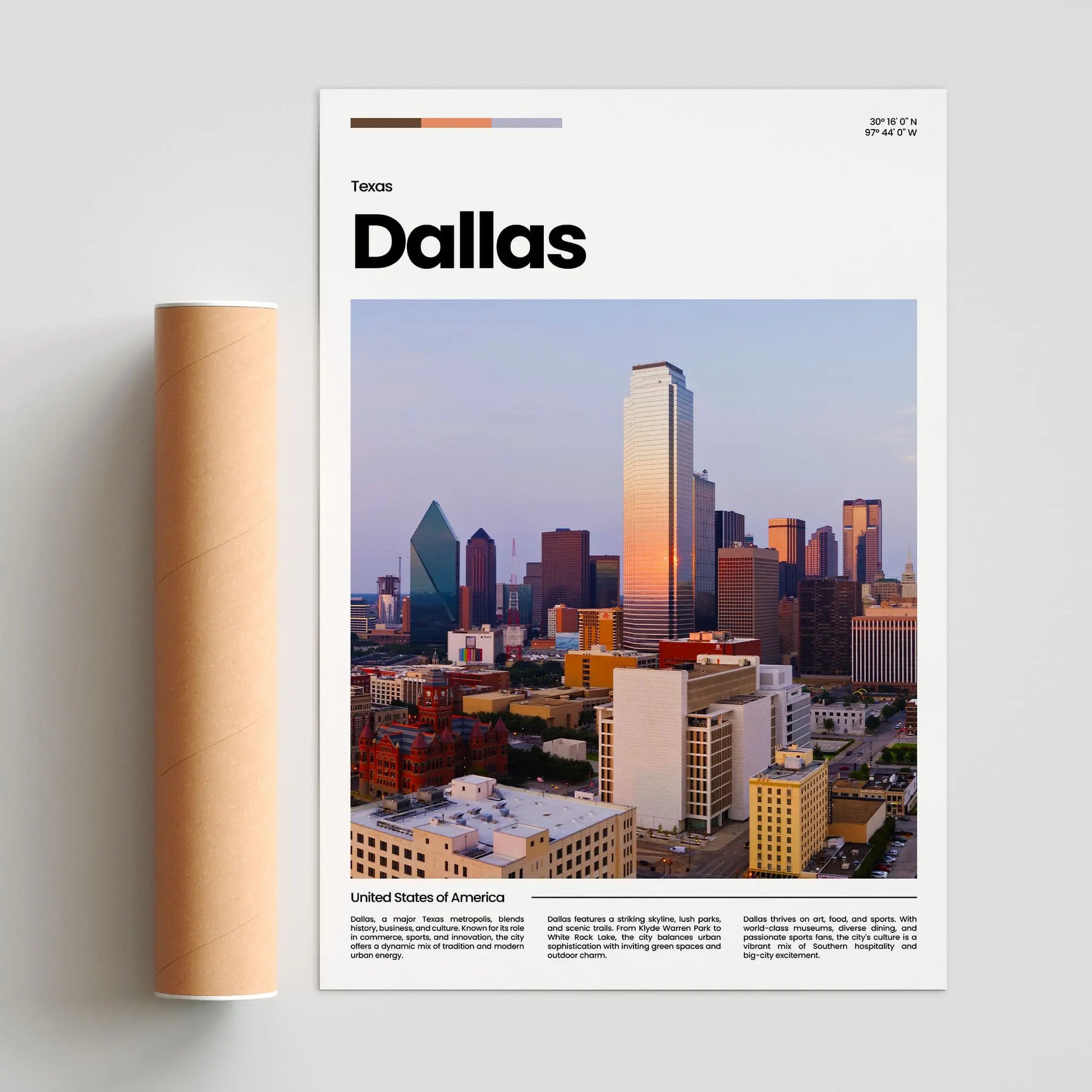 Dallas Poster – Vintage Wall Art Print