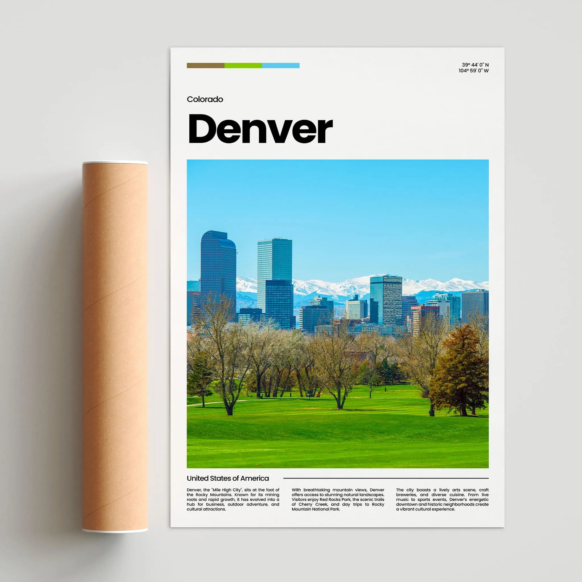 Denver Poster – Vintage Wall Art Print