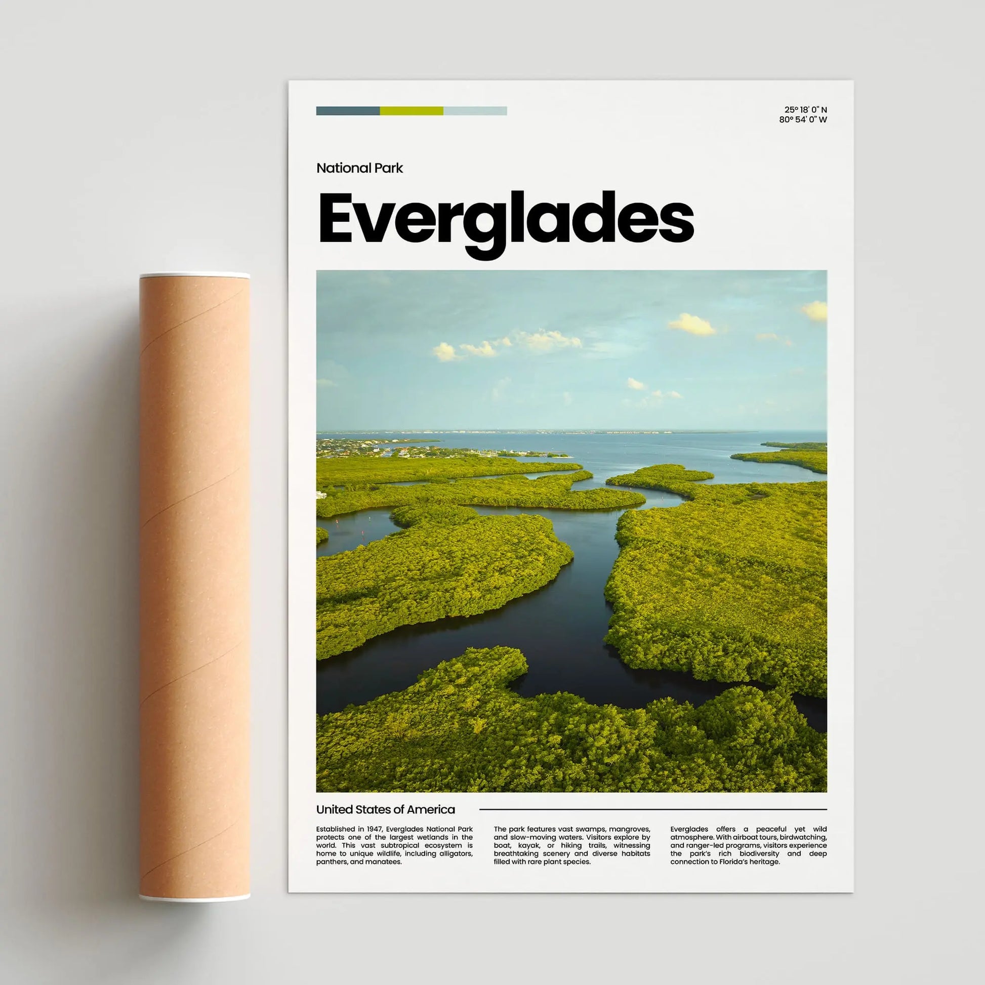 Everglades Poster – Vintage Wall Art Print