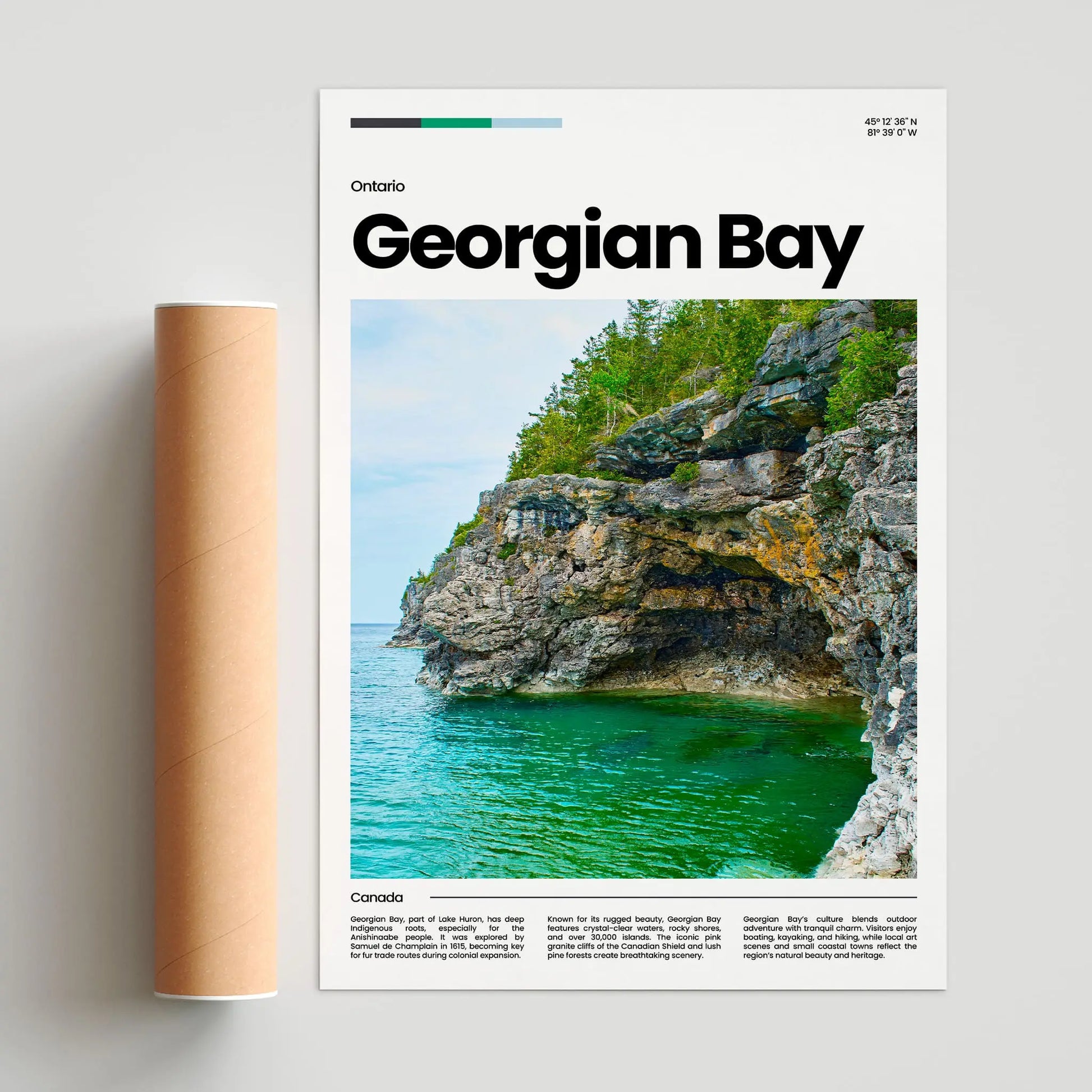 Georgian Bay Poster – Vintage Wall Art Print