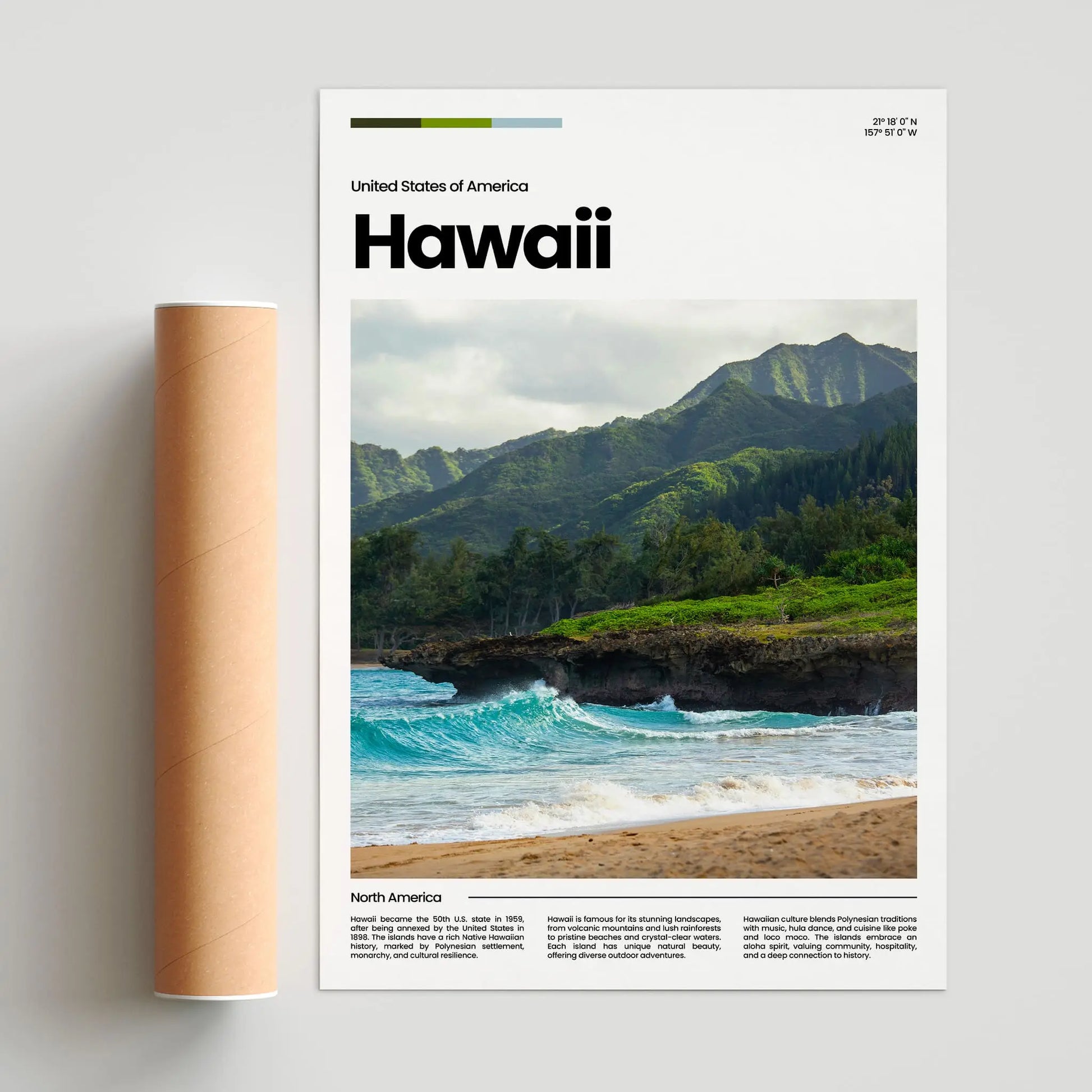 Hawaii Poster – Vintage Wall Art Print