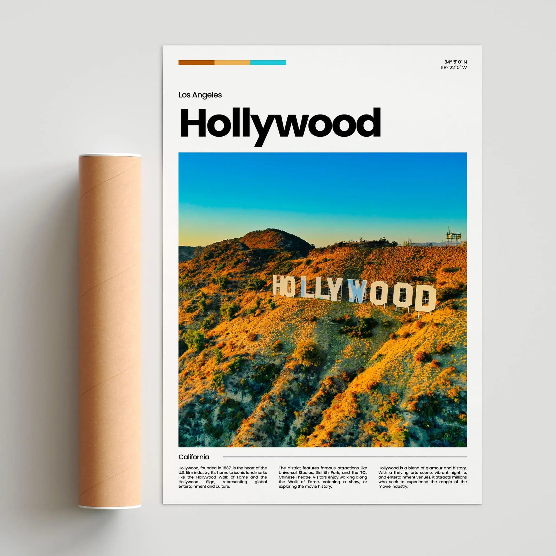 Hollywood Poster – Vintage Wall Art Print