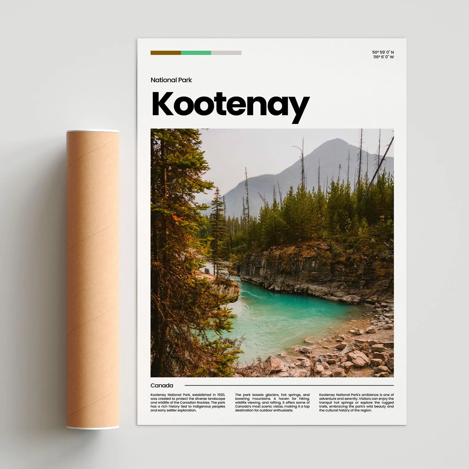 Kootenay Poster – Vintage Wall Art Print
