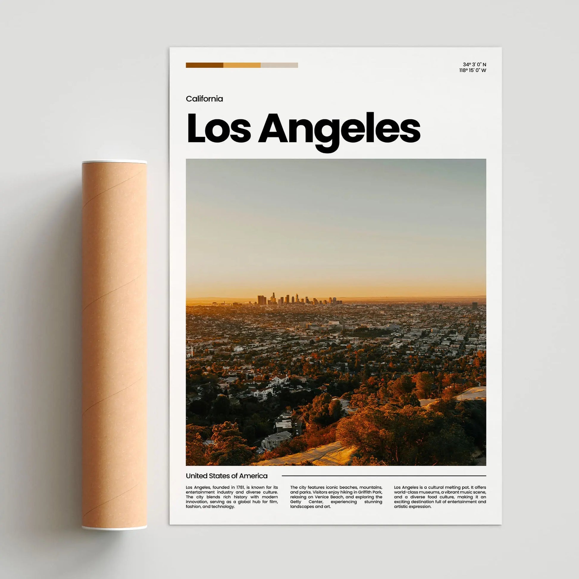 Los Angeles Poster – Vintage Wall Art Print