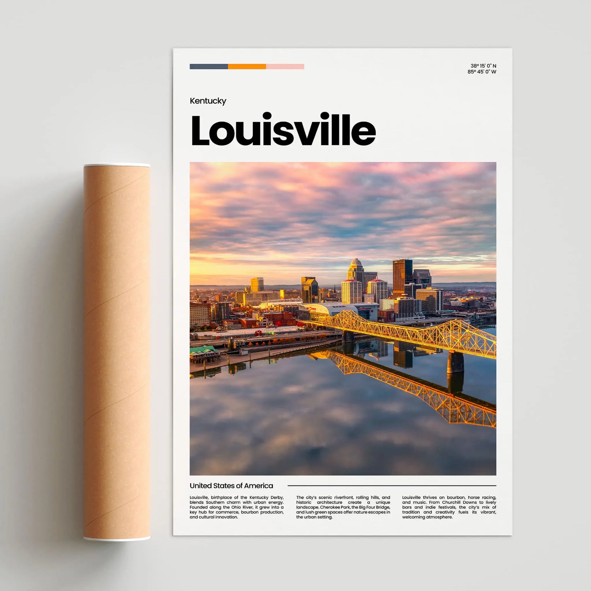 Louisville Poster – Vintage Wall Art Print