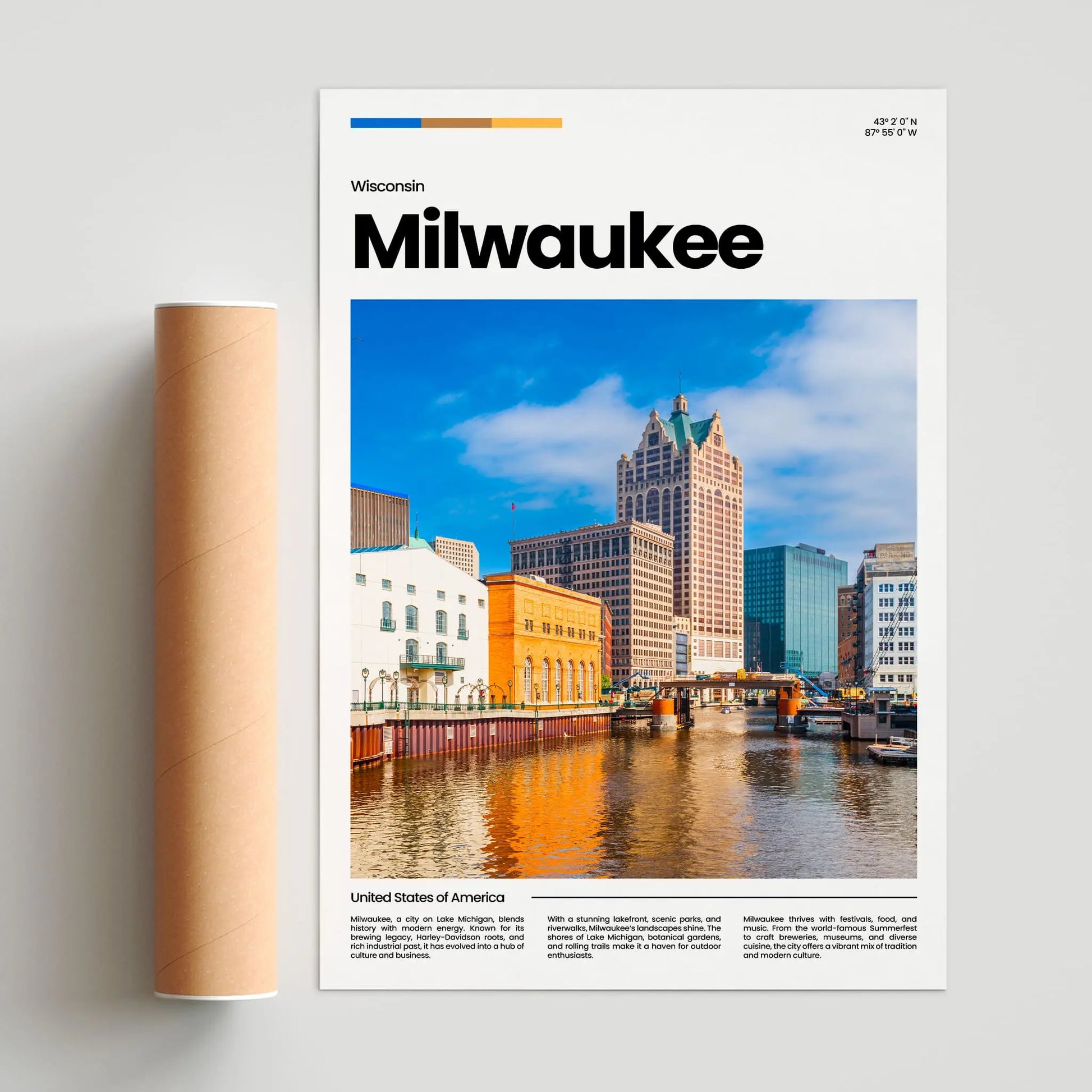 Milwaukee Poster – Vintage Wall Art Print