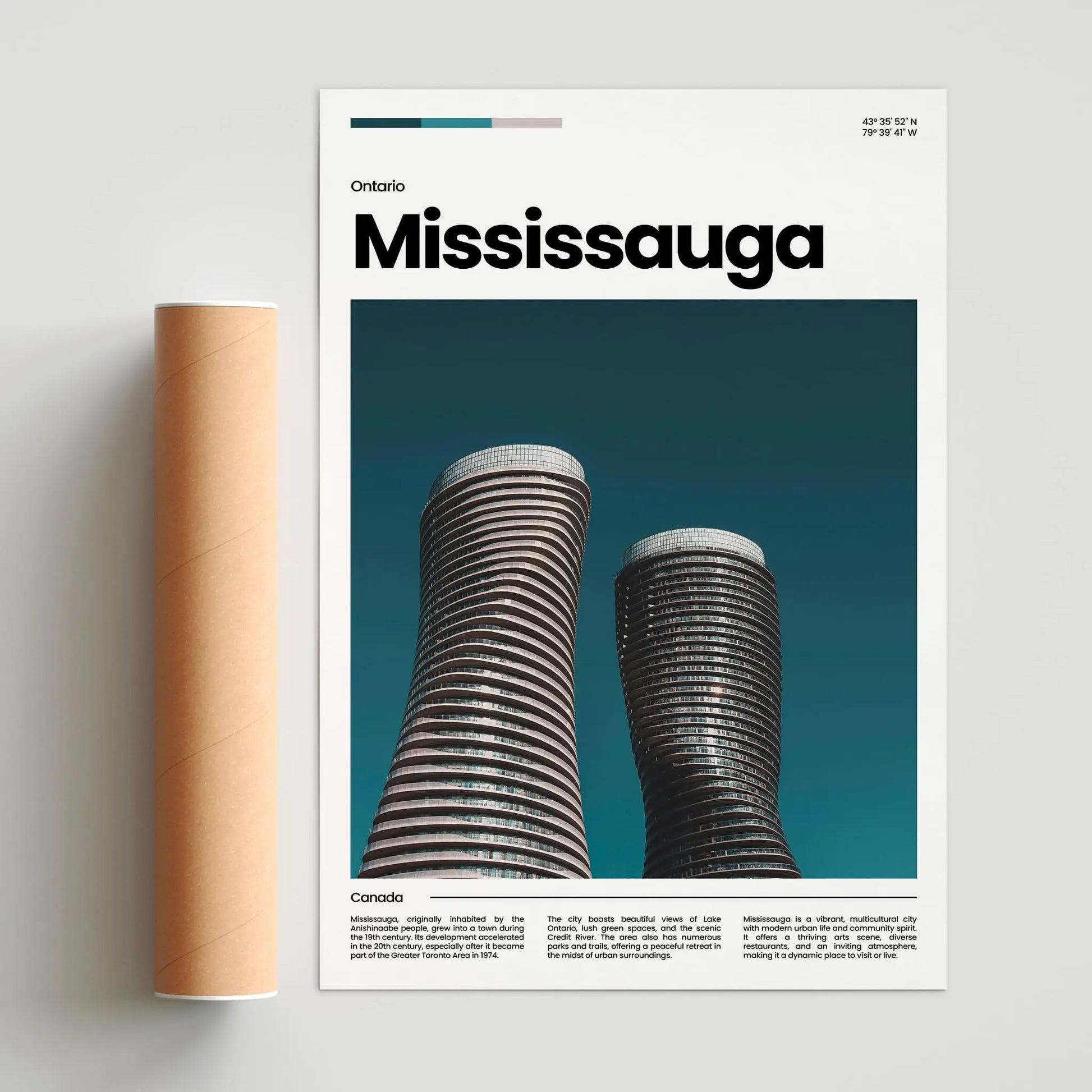 Mississauga Poster – Vintage Wall Art Print