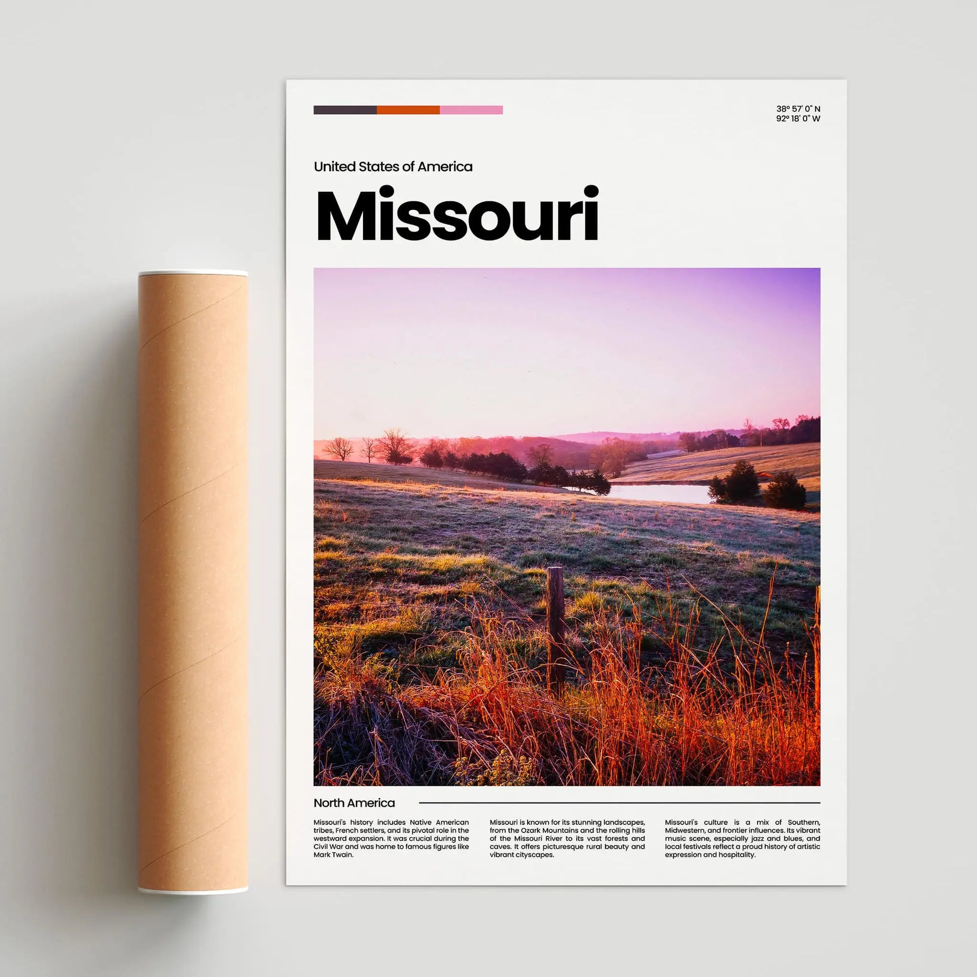 Missouri Poster – Vintage Wall Art Print