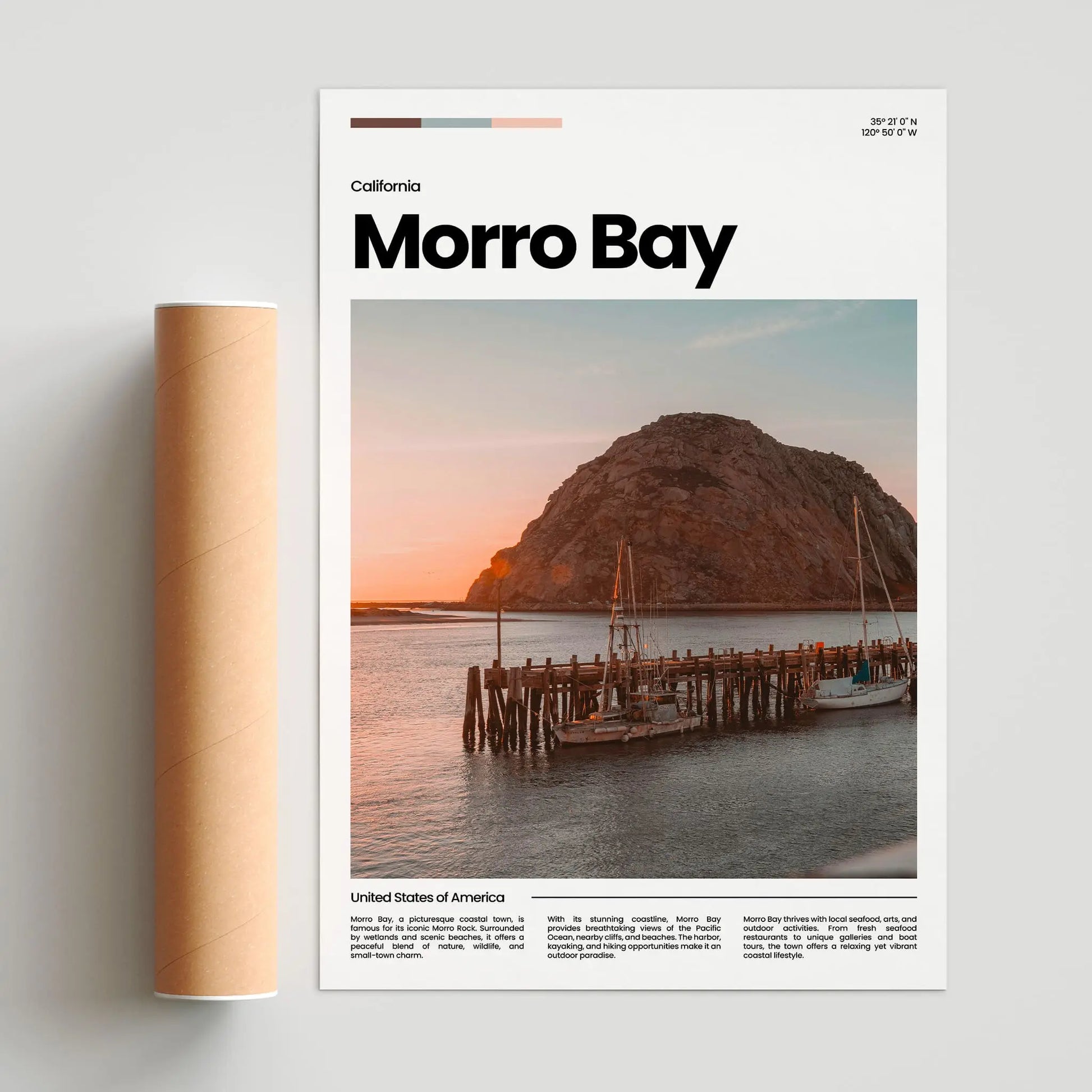 Morro Bay Poster – Vintage Wall Art Print
