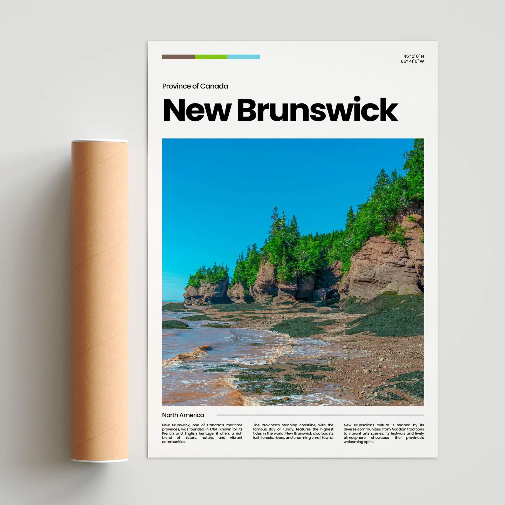 New Brunswick Poster – Vintage Wall Art Print