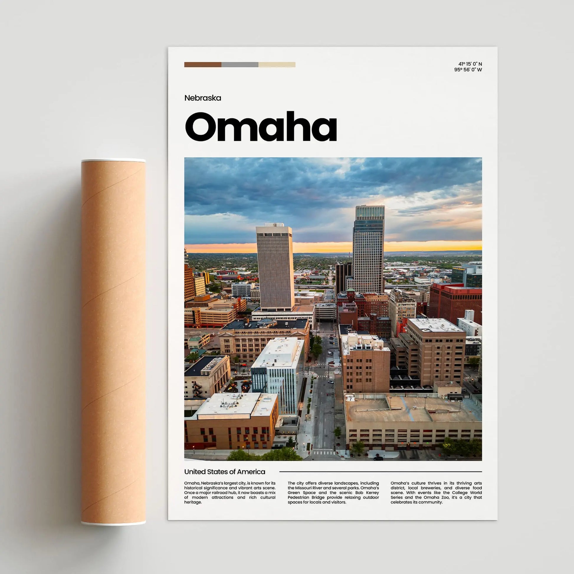 Omaha Poster – Vintage Wall Art Print