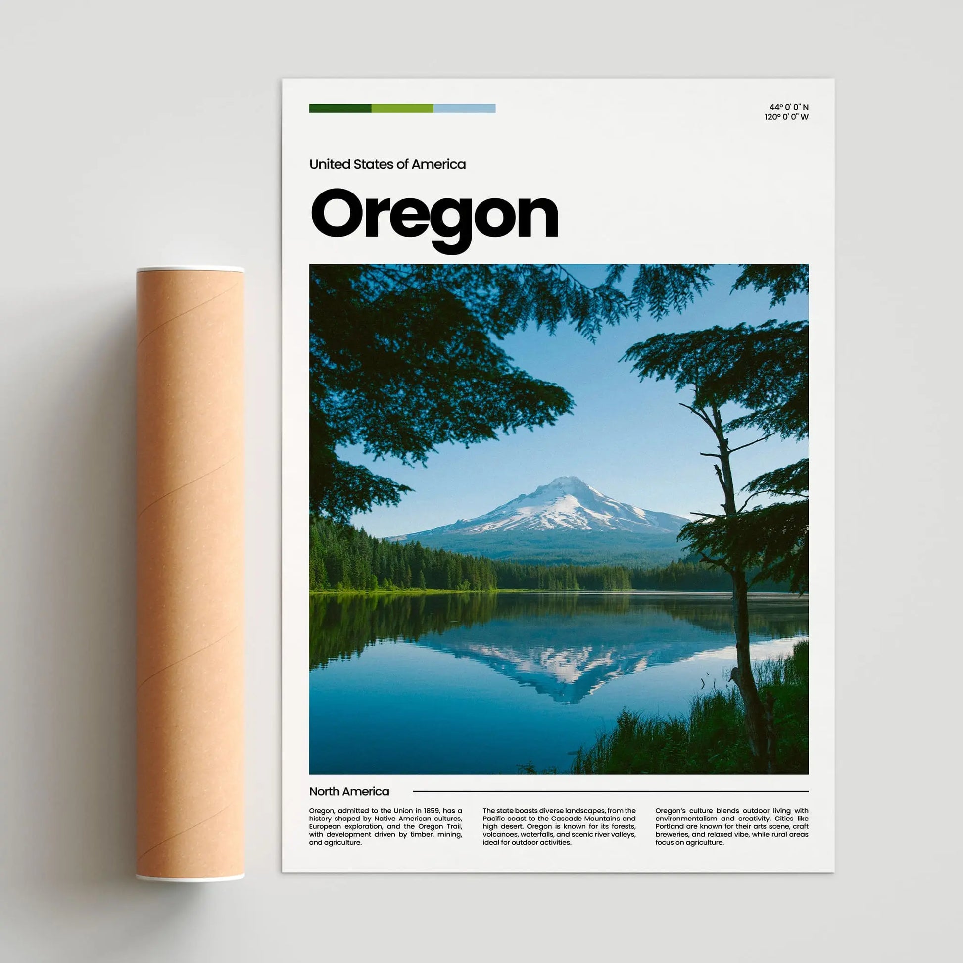 Oregon Poster – Vintage Wall Art Print