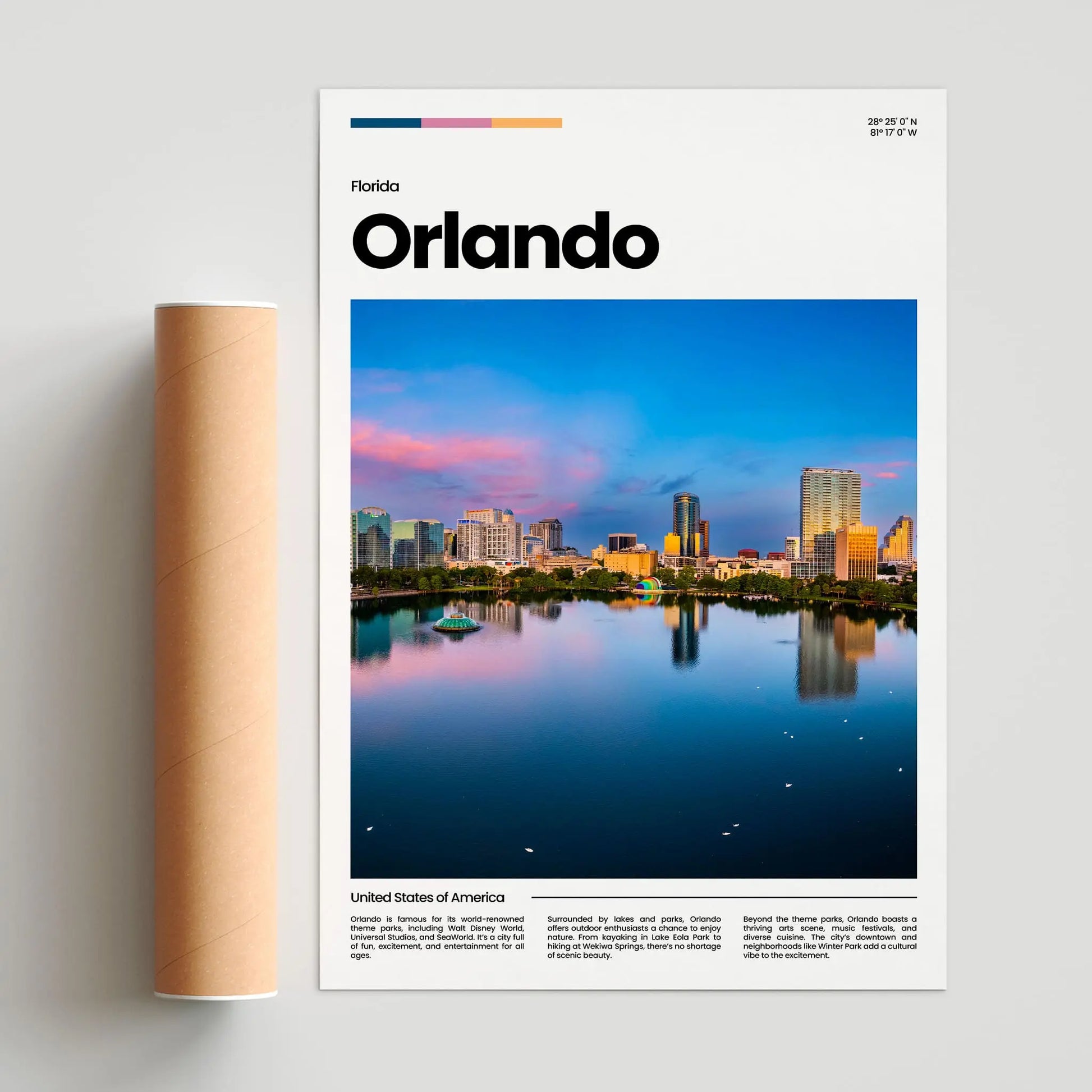 Orlando Poster – Vintage Wall Art Print
