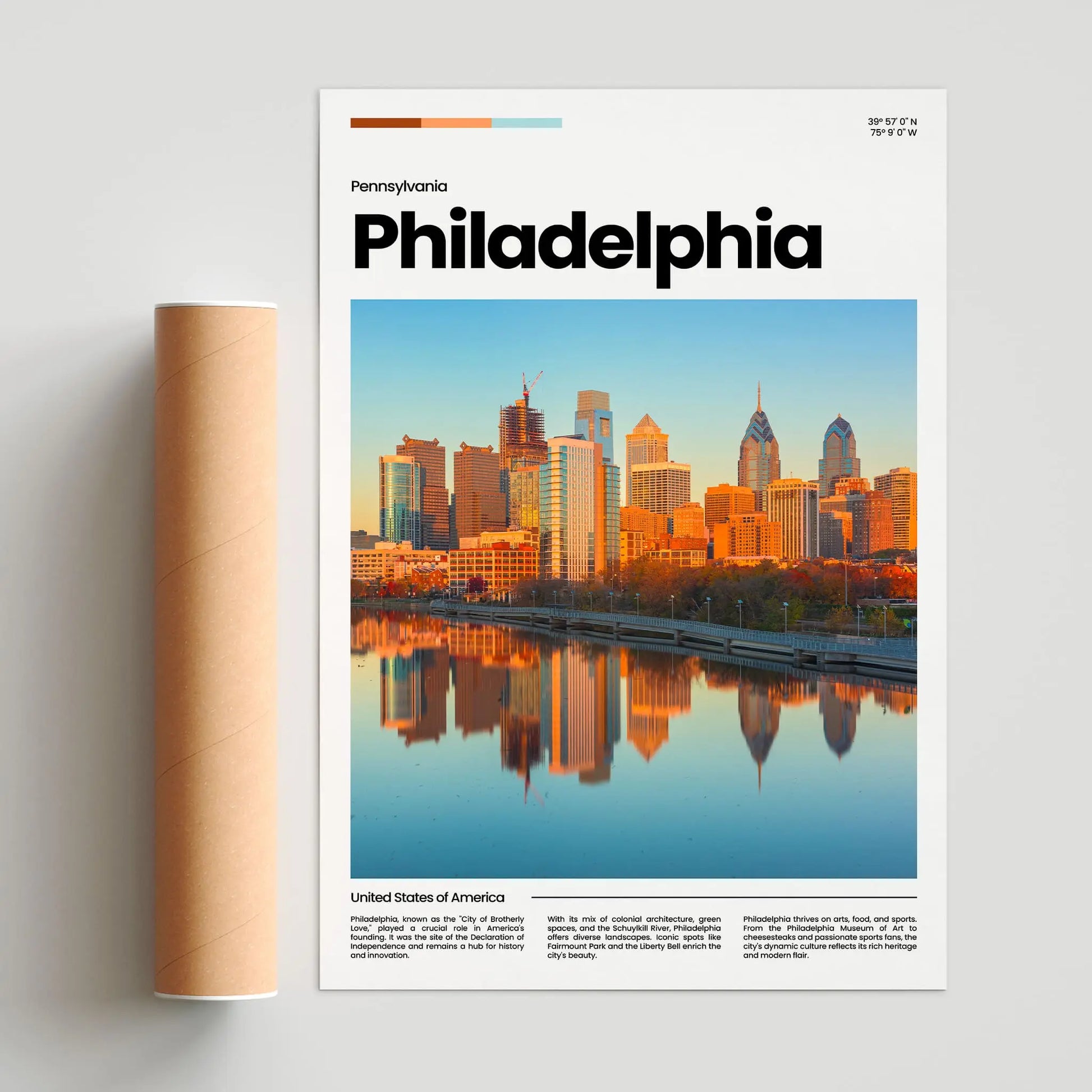 Philadelphia Poster – Vintage Wall Art Print