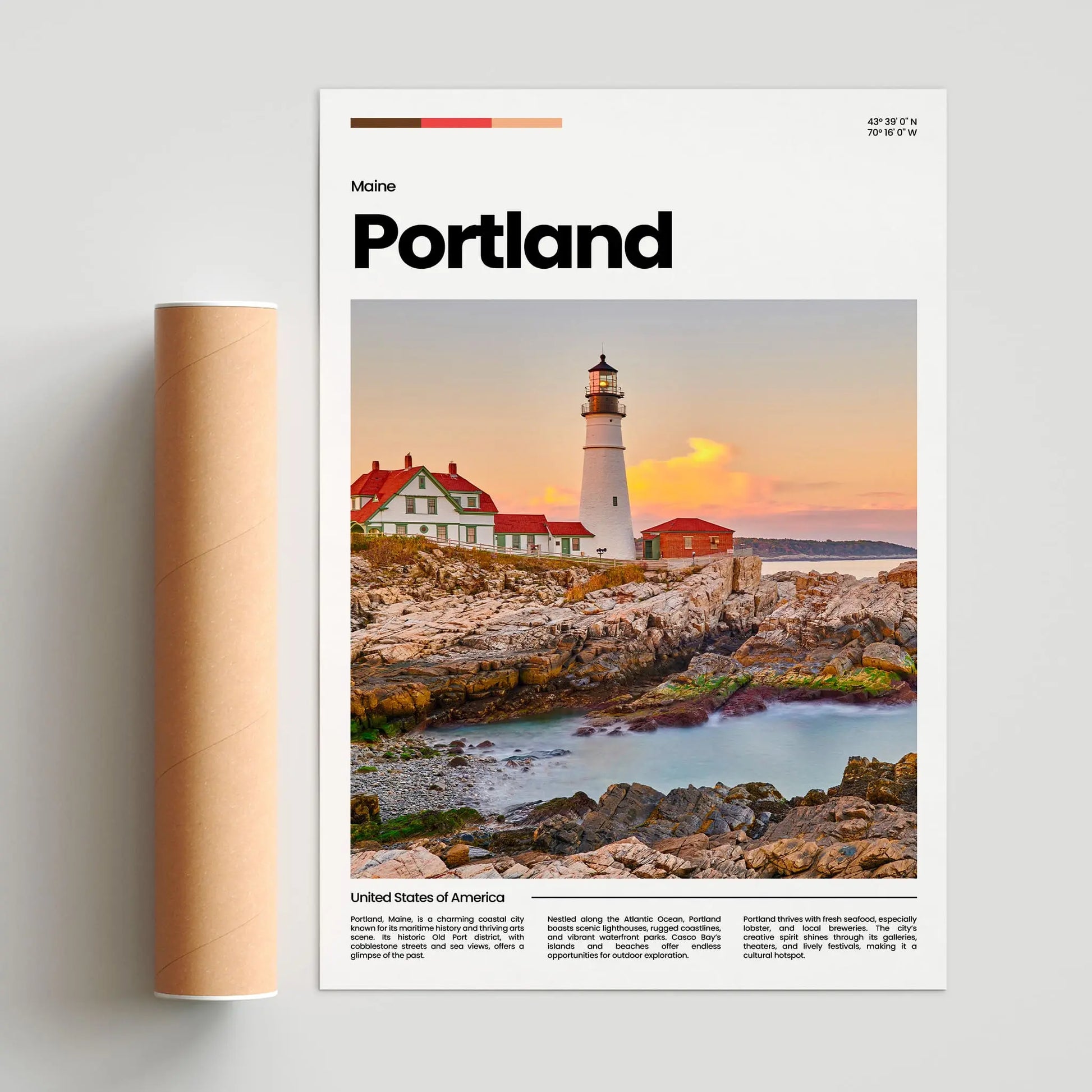 Portland Poster – Vintage Wall Art Print
