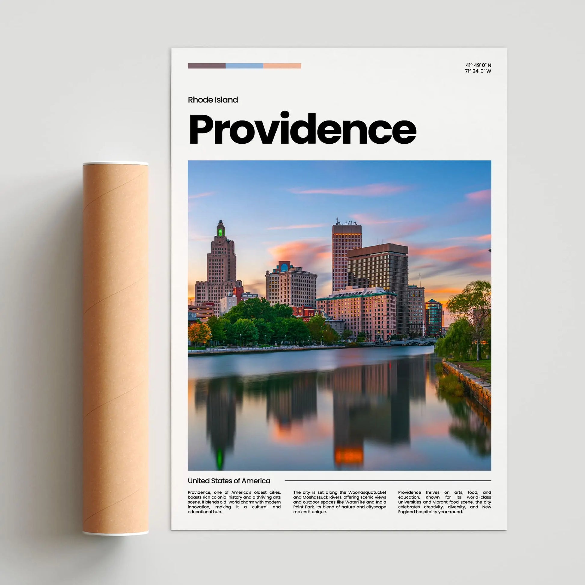 Providence Poster – Vintage Wall Art Print