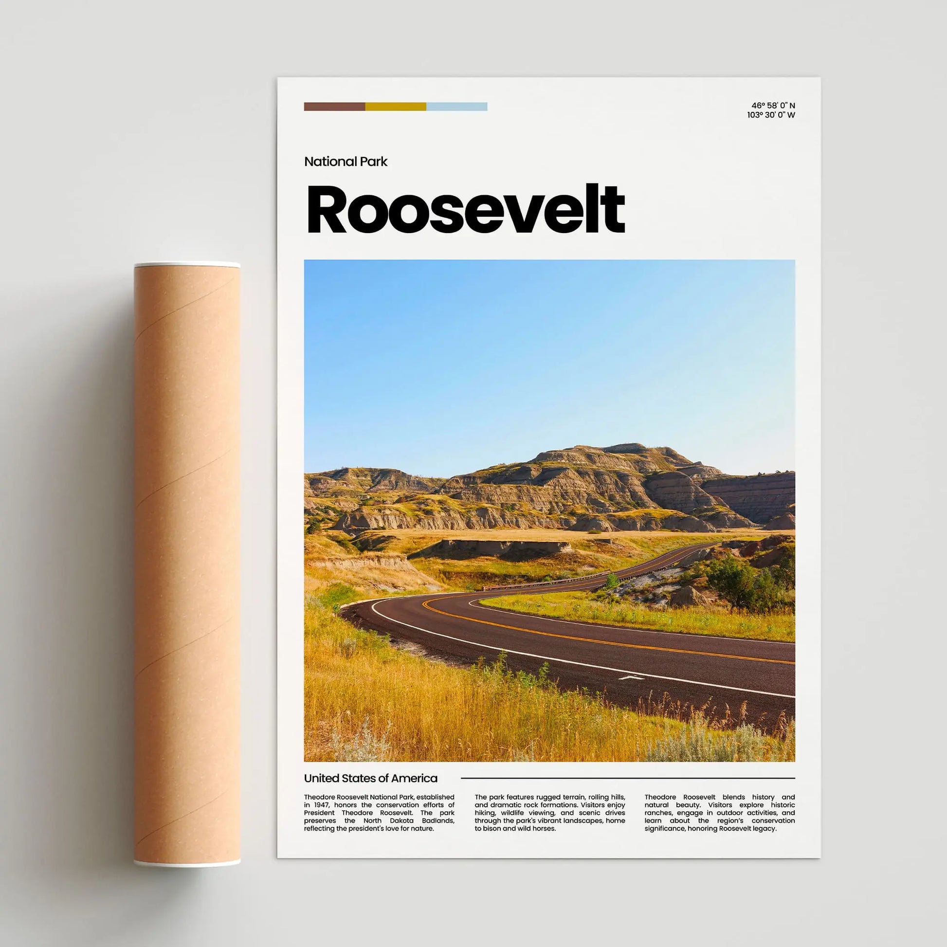 Roosevelt Poster – Vintage Wall Art Print