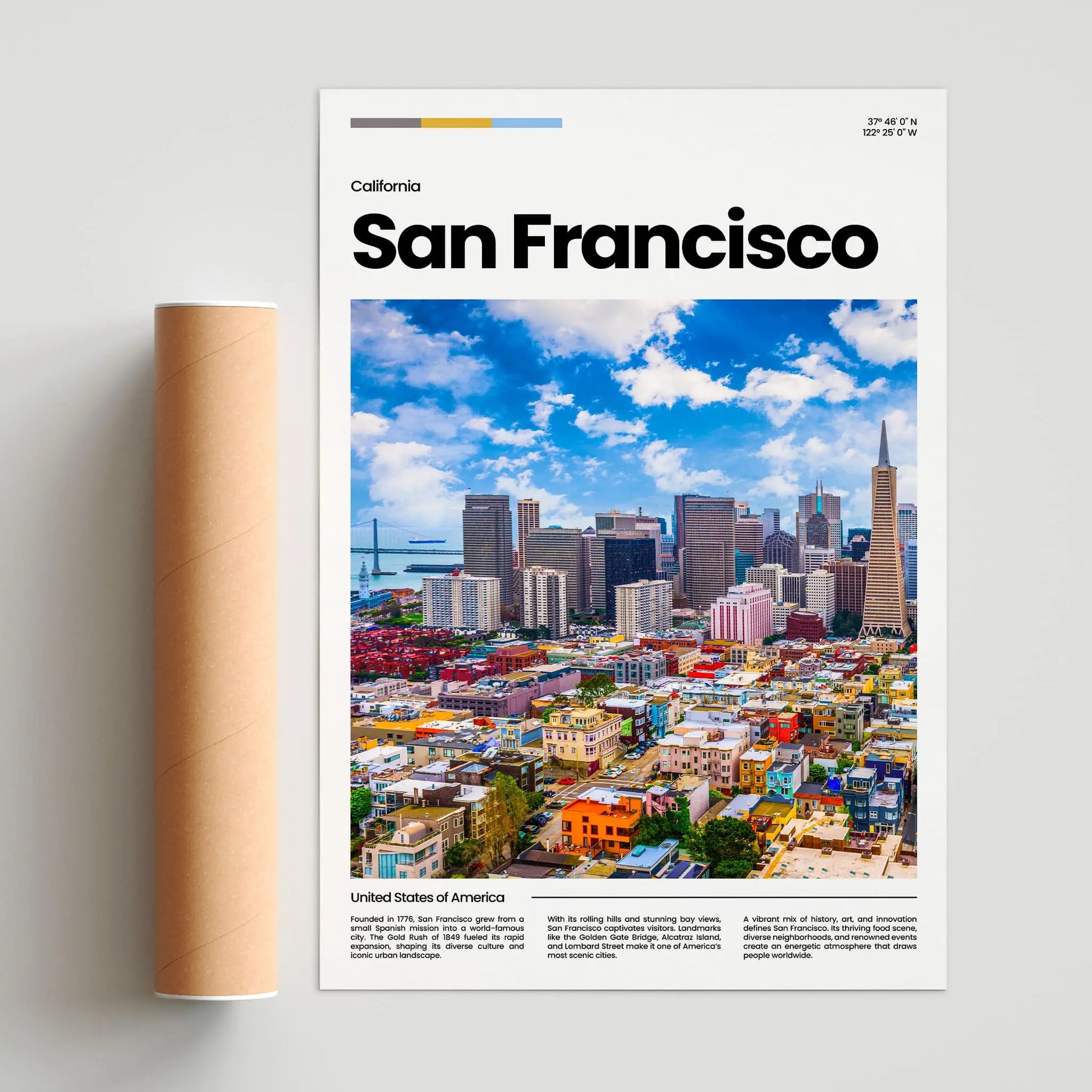 San Francisco Poster – Vintage Wall Art Print