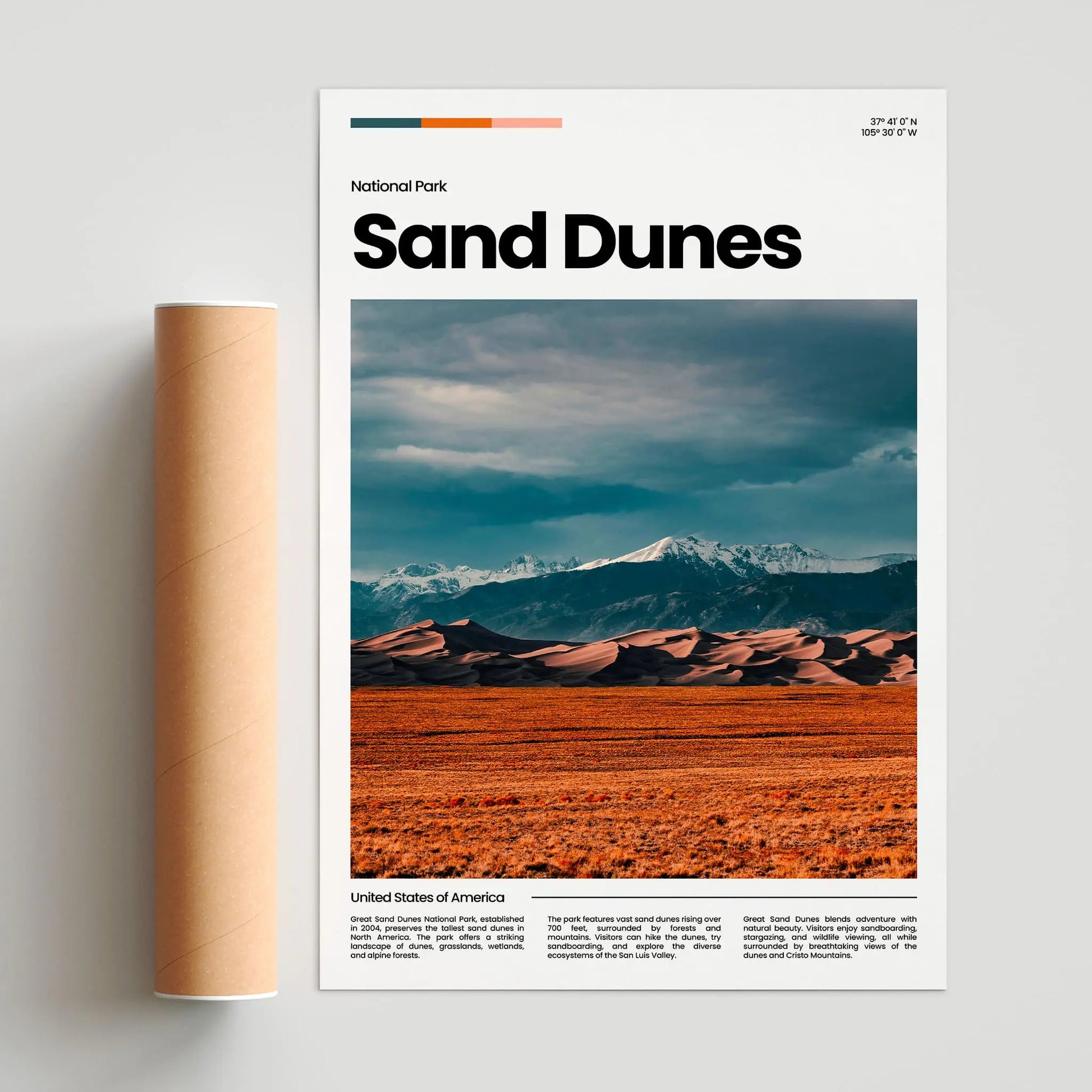 Sand Dunes Poster – Vintage Wall Art Print