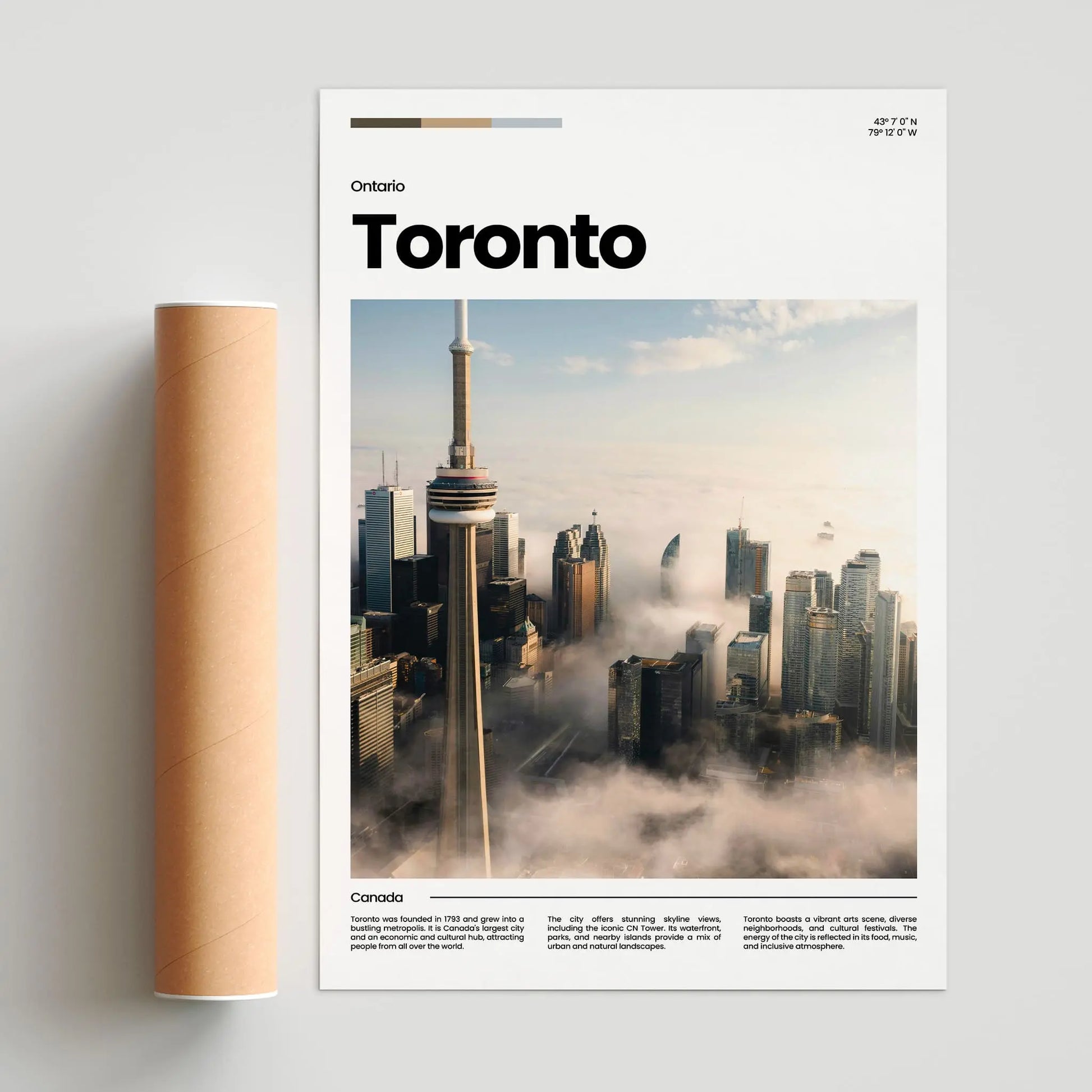 Toronto Poster – Vintage Wall Art Print
