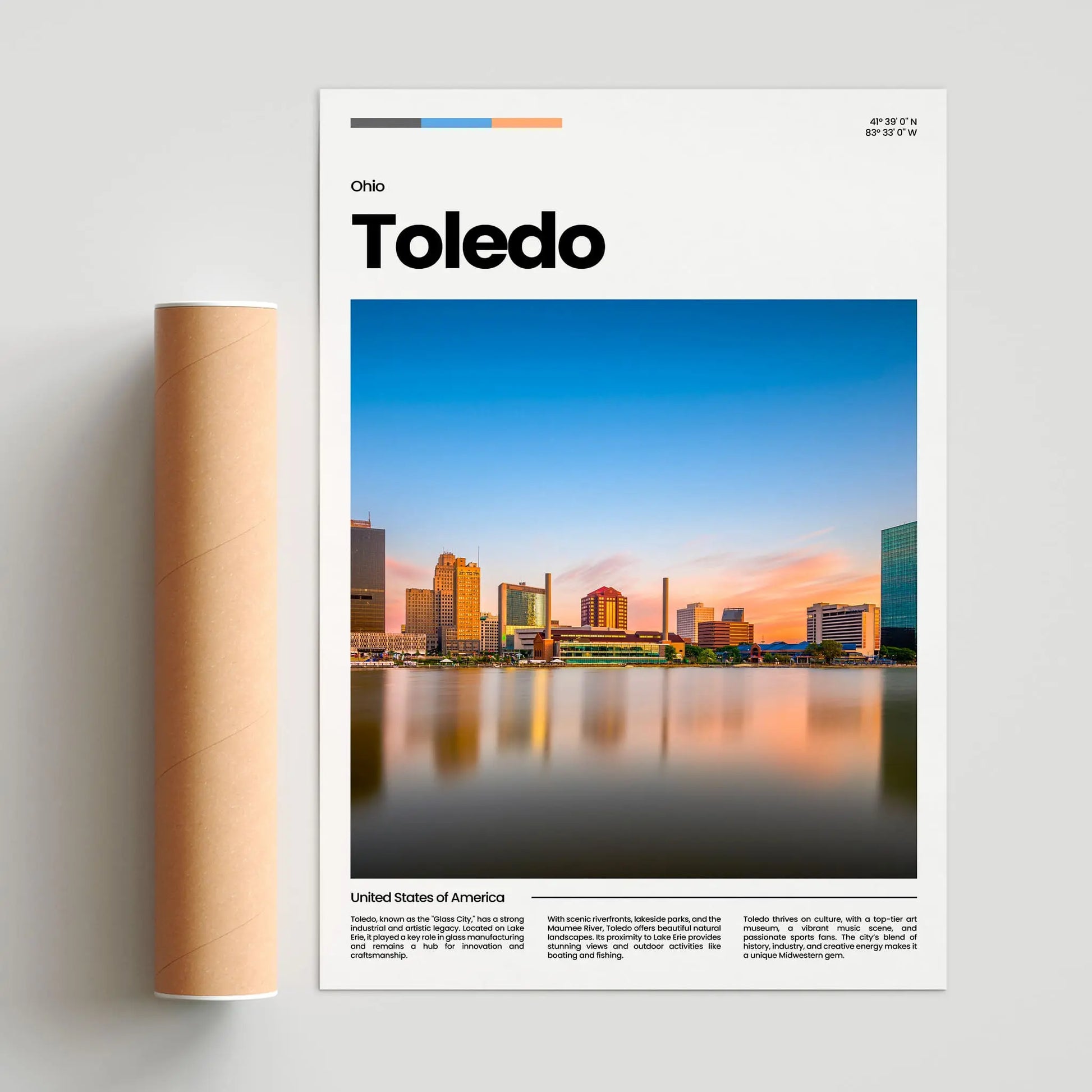 Toledo Poster – Vintage Wall Art Print