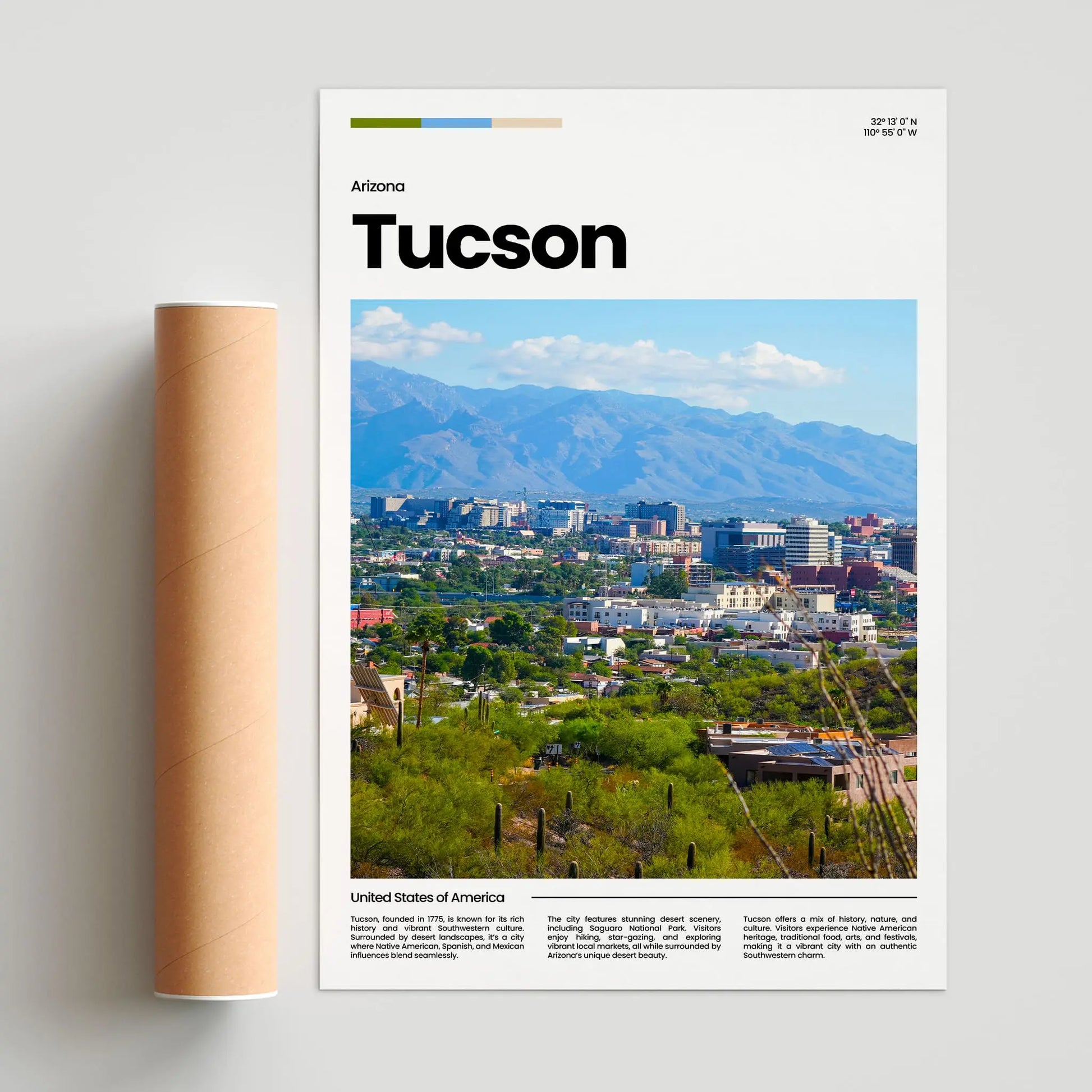 Tucson Poster – Vintage Wall Art Print