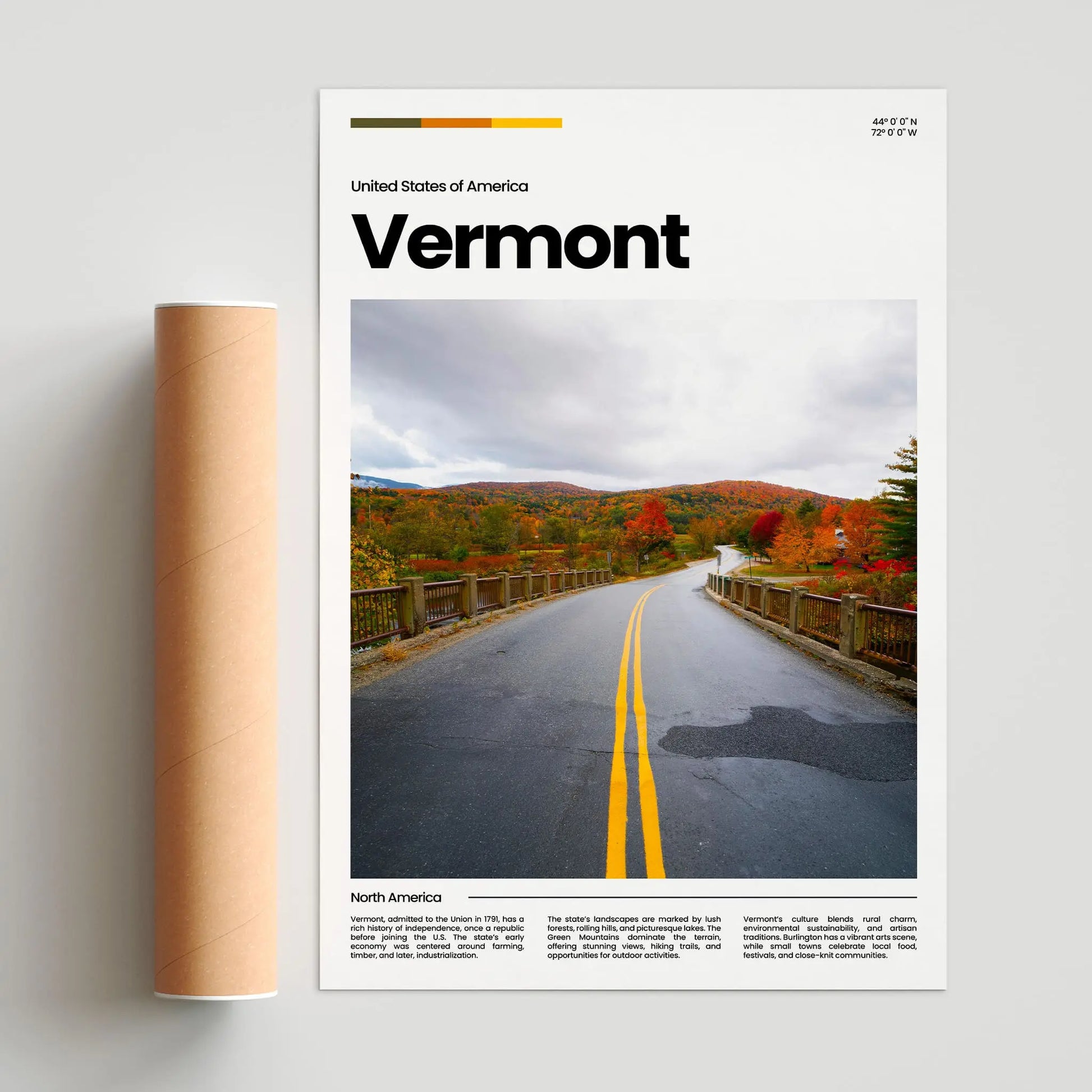 Vermont Poster – Vintage Wall Art Print