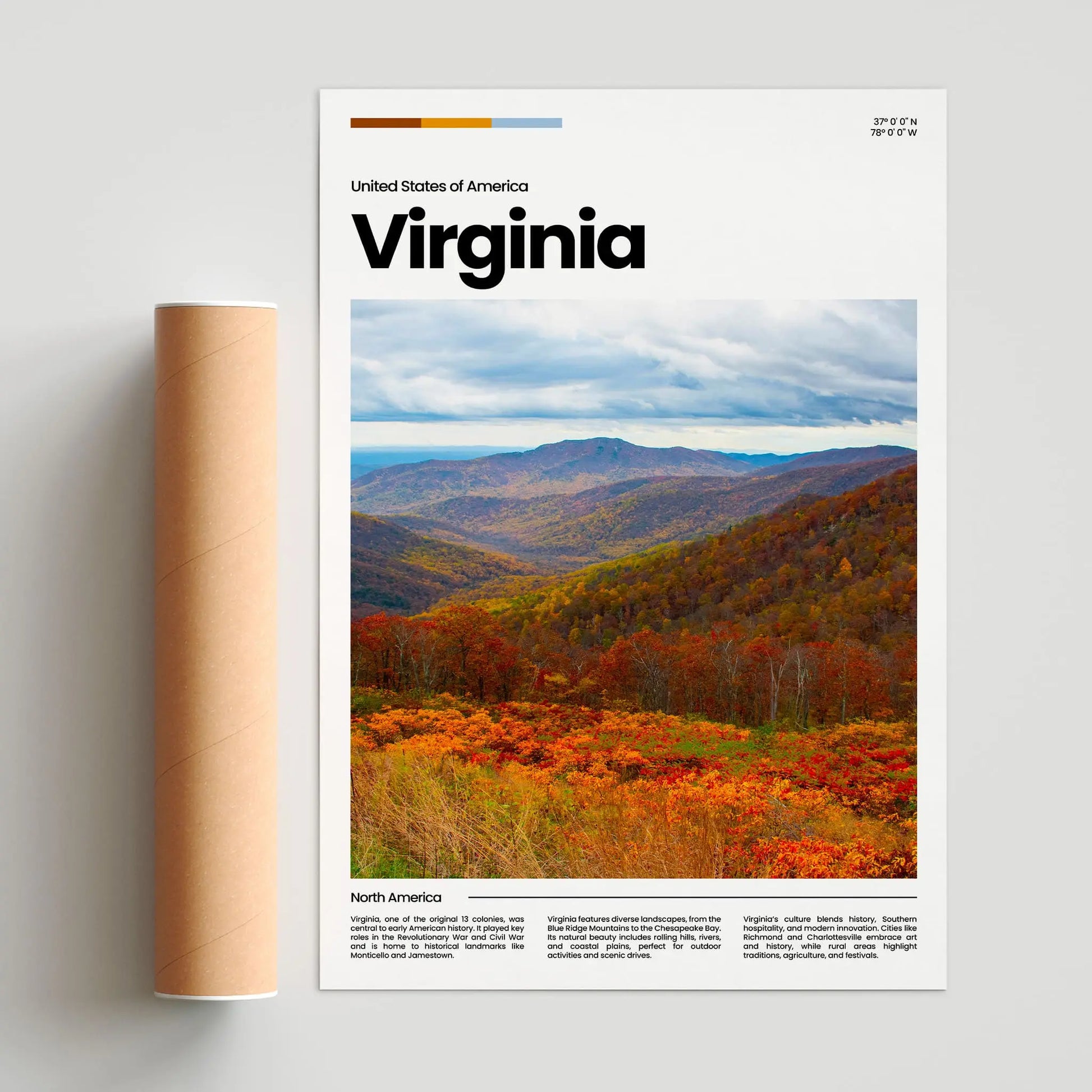 Virginia Poster – Vintage Wall Art Print