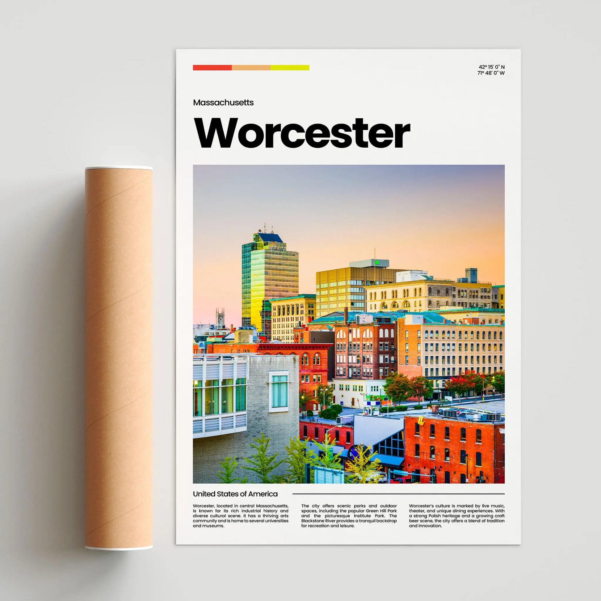 Worcester Poster – Vintage Wall Art Print