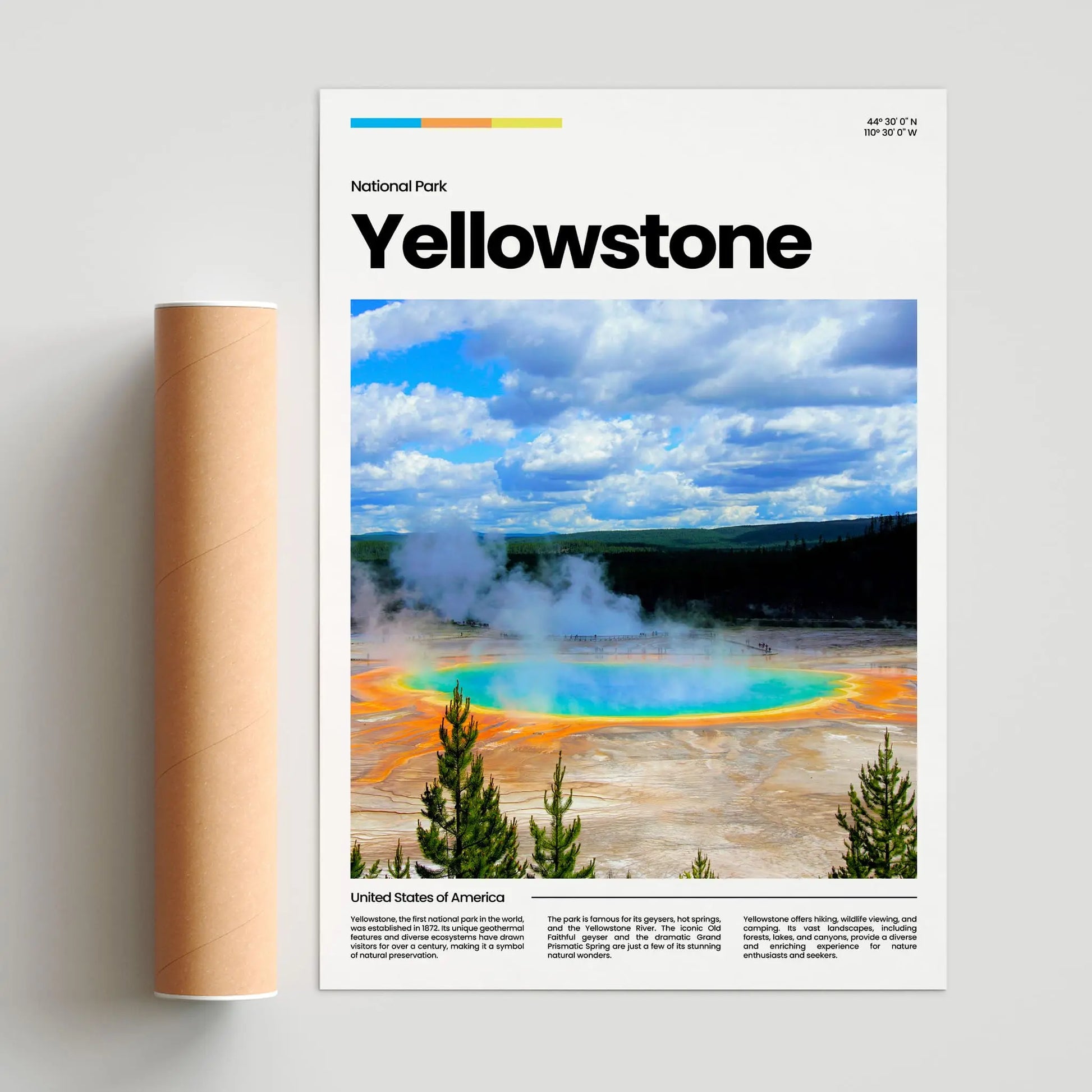 Yellowstone Poster – Vintage Wall Art Print