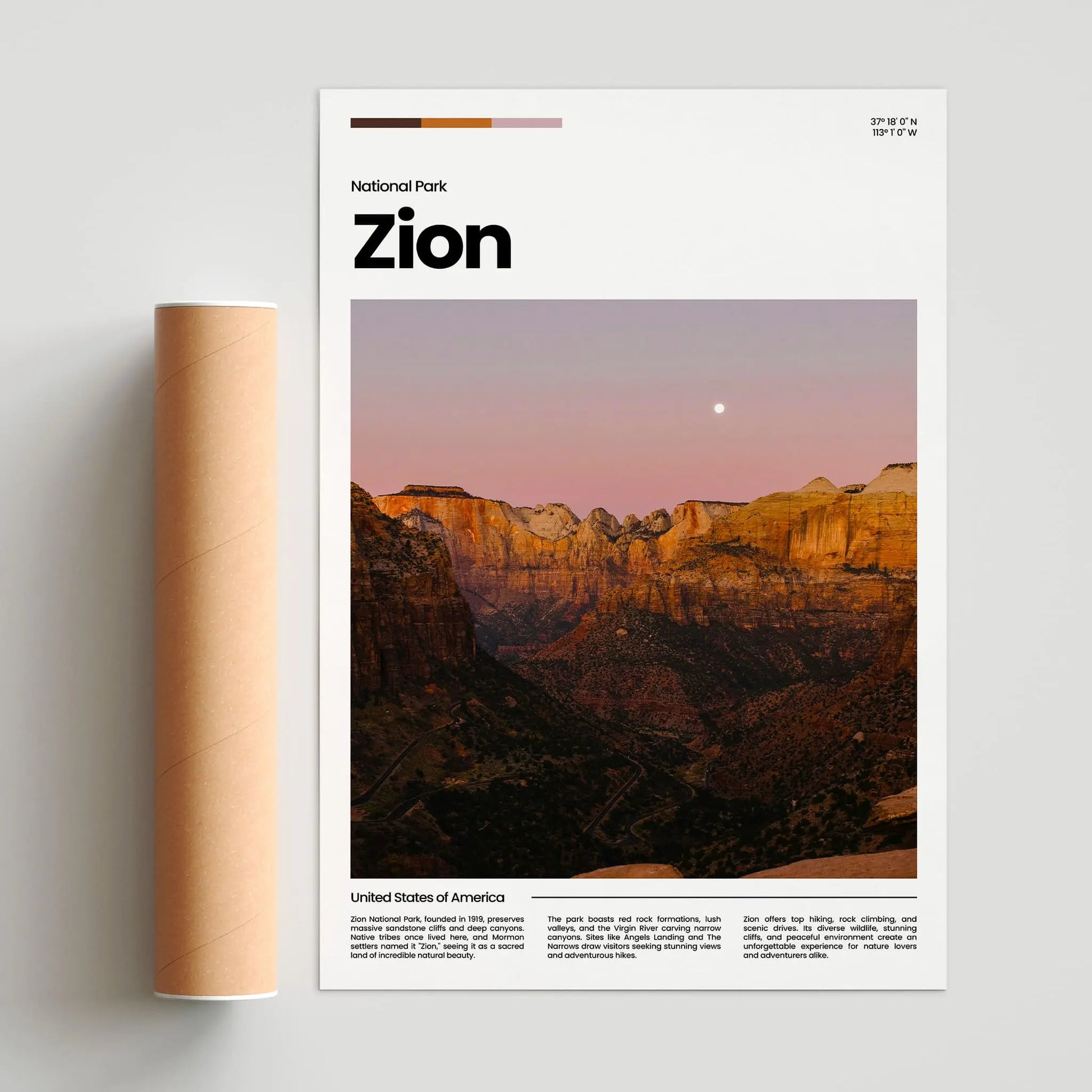 Zion Poster – Vintage Wall Art Print